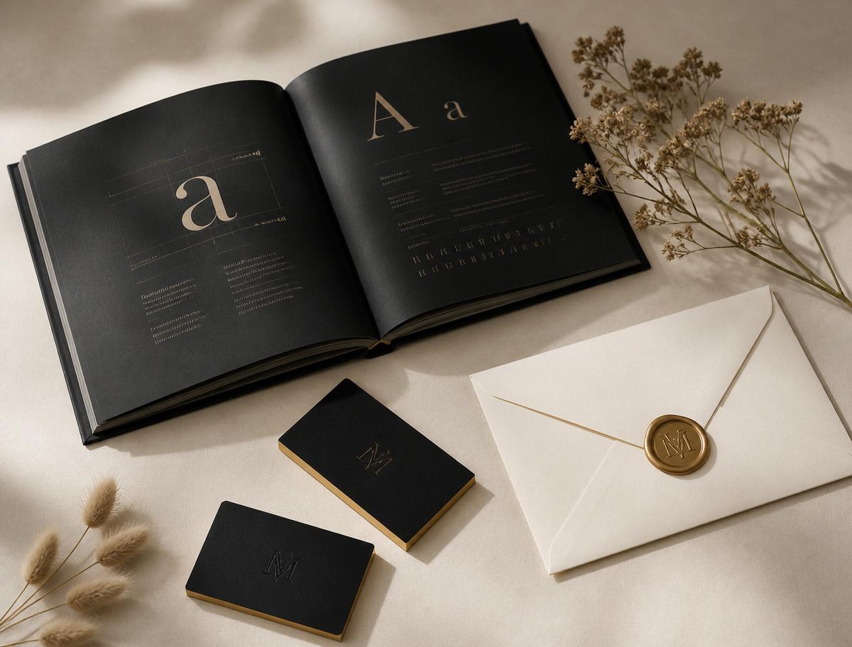 Brand book and gold sealed envelope